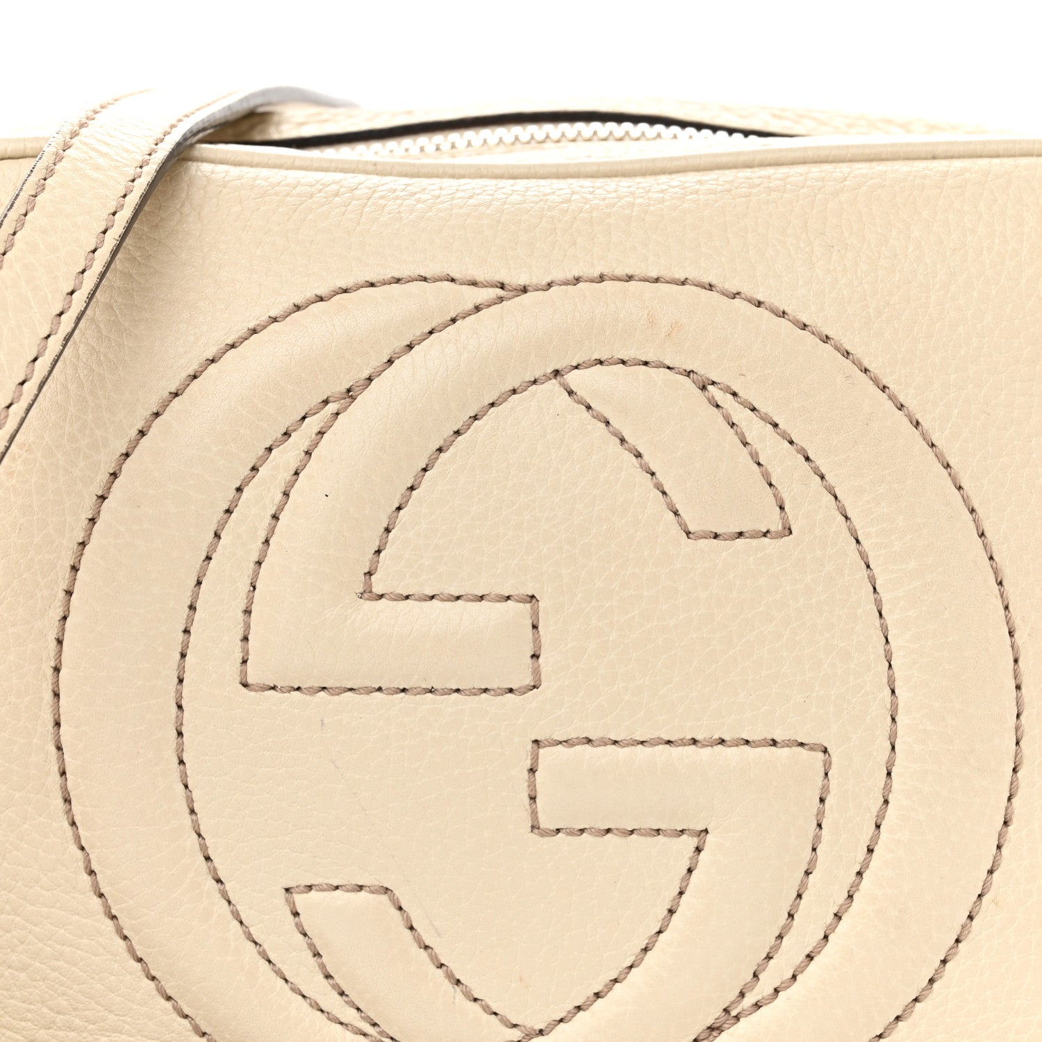 Gucci Pebbled Calfskin Small Soho Disco Bag Off White 8 of 15