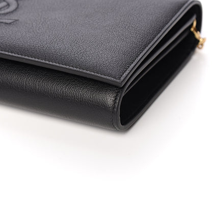 Saint Laurent Calfskin Monogram Belle de Jour Chain Clutch Black 7 of 9
