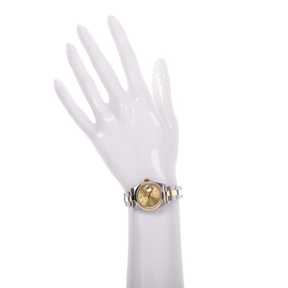 Rolex Stainless Steel 18K Yellow Gold 26mm Oyster Perpetual Datejust Watch Champagne 79163 2 of 10