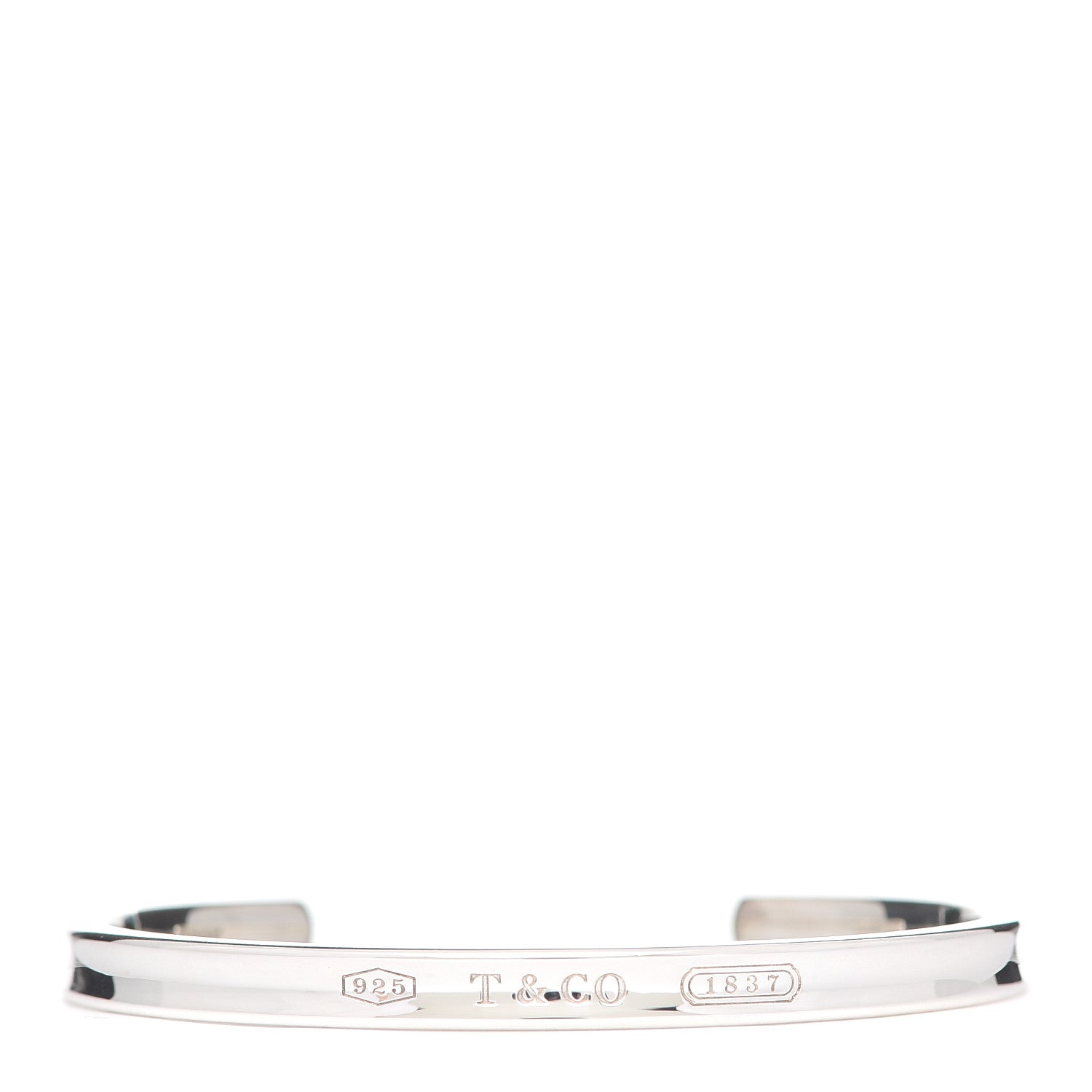 Tiffany Sterling Silver Narrow 1837 Cuff Bracelet 1 of 4