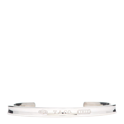 Tiffany Sterling Silver Narrow 1837 Cuff Bracelet 1 of 4