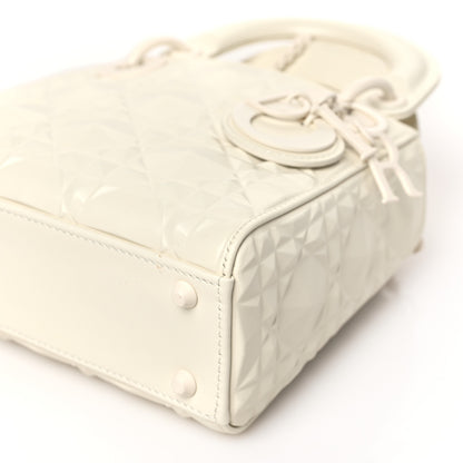 Christian Dior Calfskin Cannage Diamond Mini Lady Dior White 9 of 9