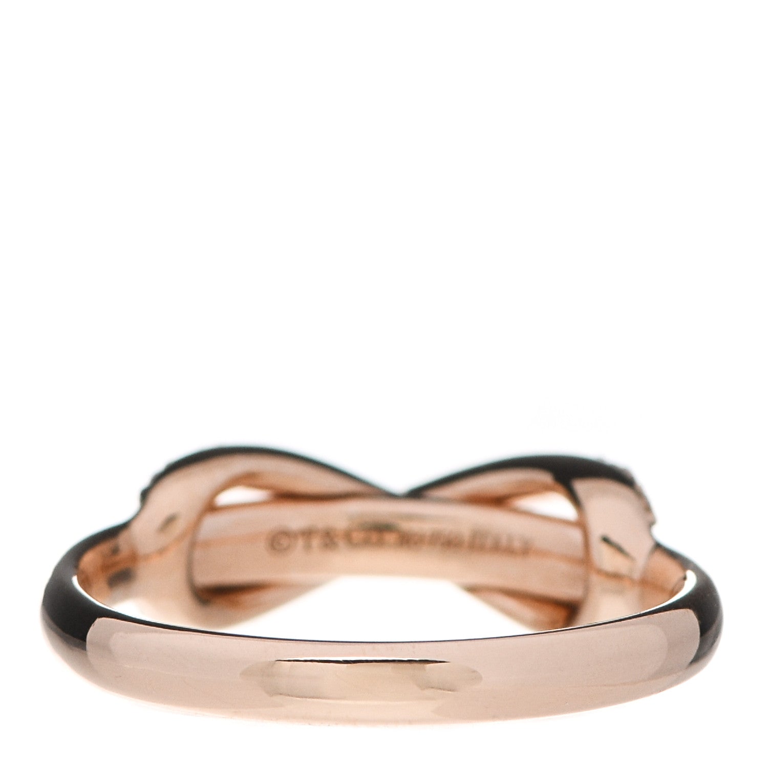 Tiffany 18K Rose Gold Diamond Infinity Ring 49 4.75 4 of 6