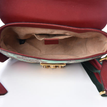 Gucci GG Supreme Monogram Tian Web Medium Padlock Messenger Shoulder Bag Beige Multicolor New Acero 5 of 24