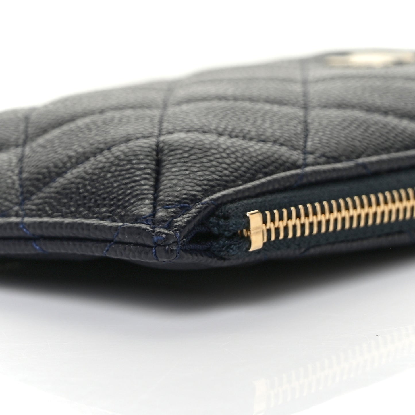 Caviar Quilted Classic iPhone Pouch Navy