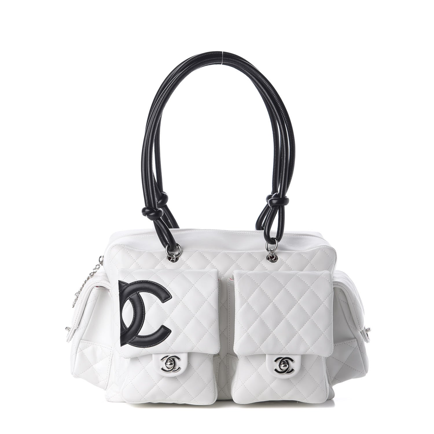 Chanel Calfskin Quilted Large Cambon Multipocket Reporter White 2 of 22