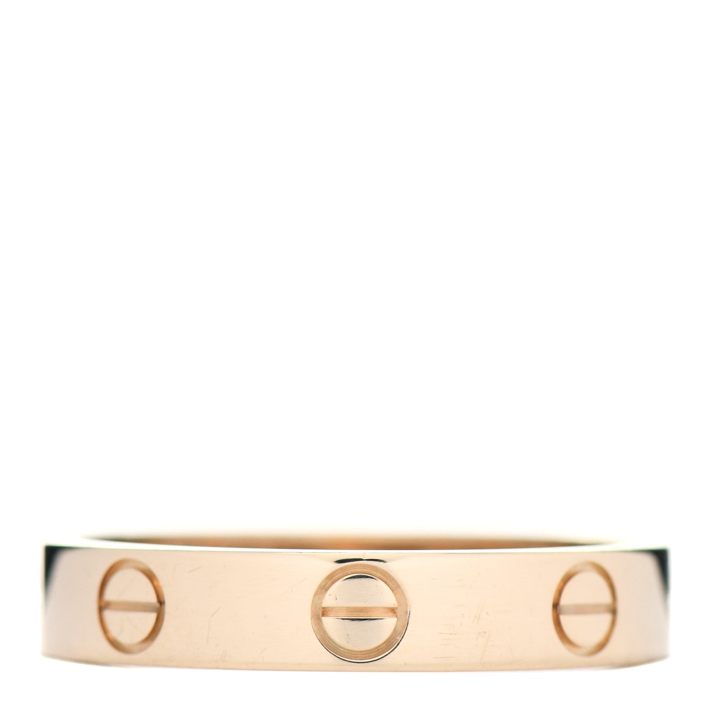18K Yellow Gold 3.5mm LOVE Wedding Band Ring 54 6.75