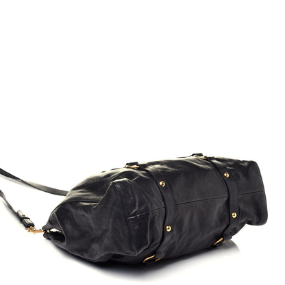 Miu Miu Nappa Spring Tote Black 5 of 10
