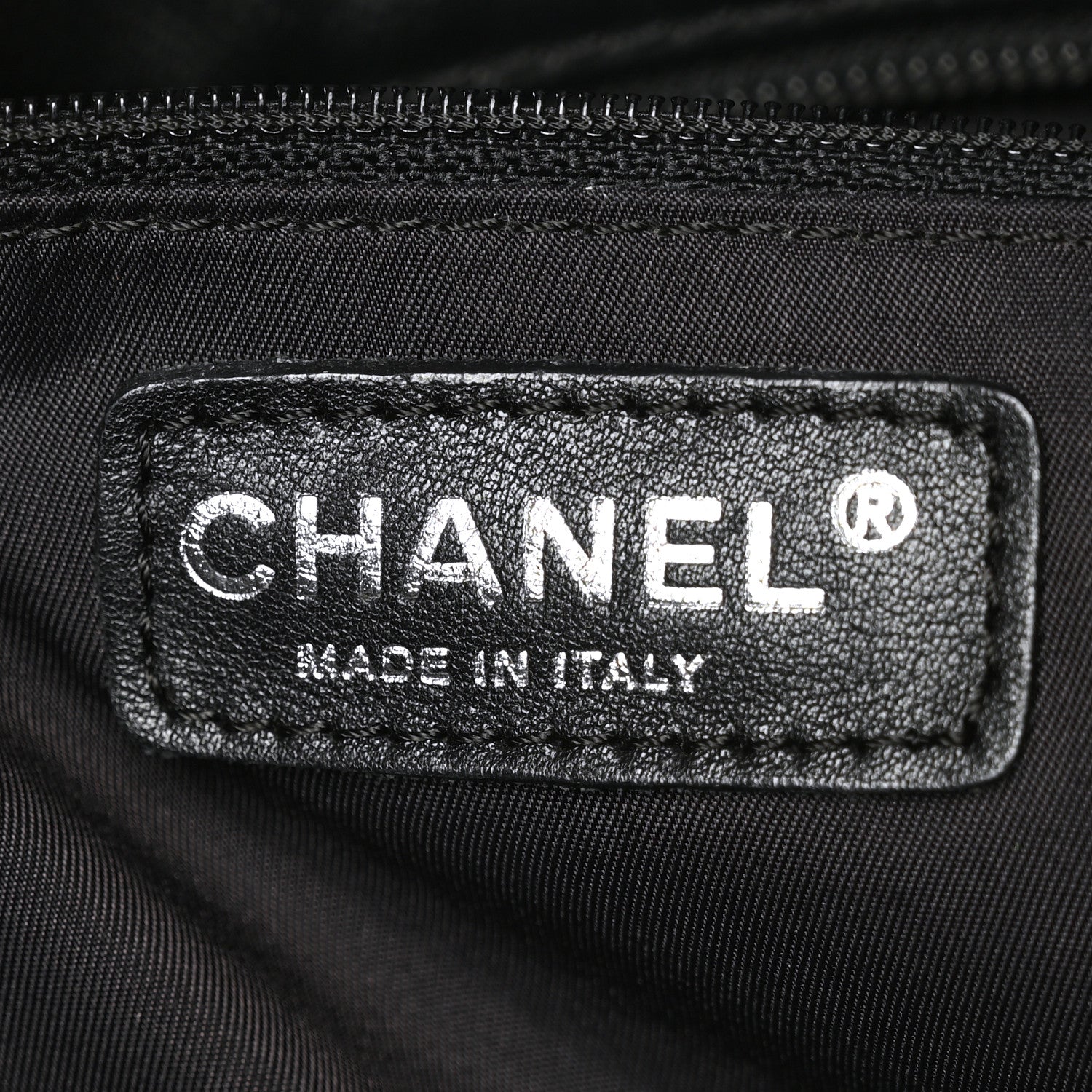 Chanel Coated Canvas Quilted Large Paris Biarritz Tote Black 6 of 9