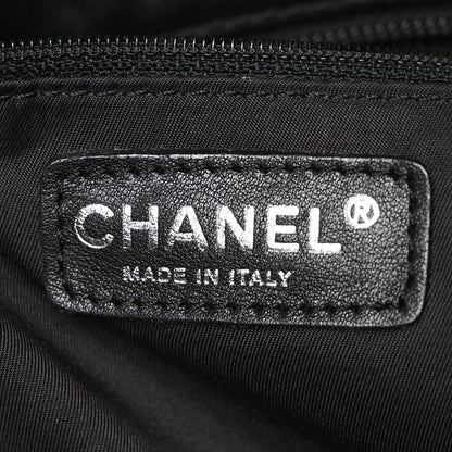 Chanel Coated Canvas Quilted Large Paris Biarritz Tote Black 6 of 9
