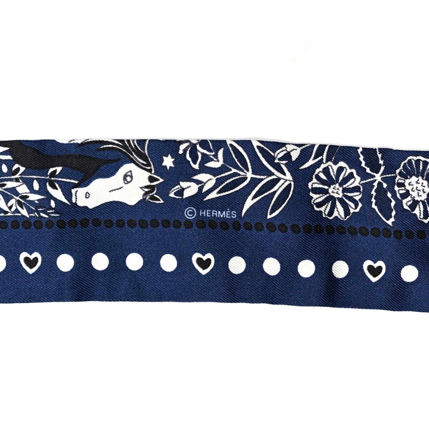 Silk Entre Ciel Et Mer Twilly Marine White Black