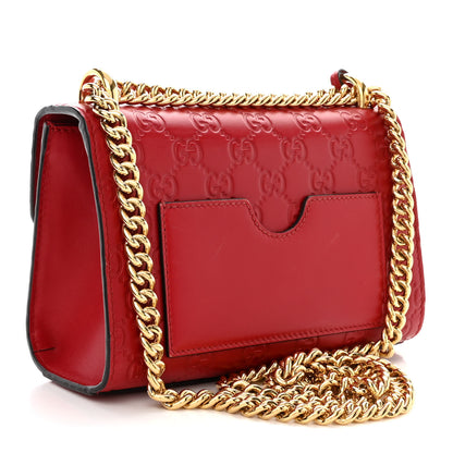 Gucci Guccissima Small Padlock Shoulder Bag Hibiscus Red 3 of 12