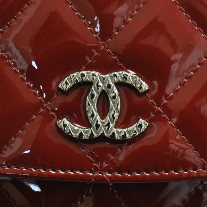 Chanel Patent Quilted Brilliant Wallet On Chain WOC Red 10 of 10