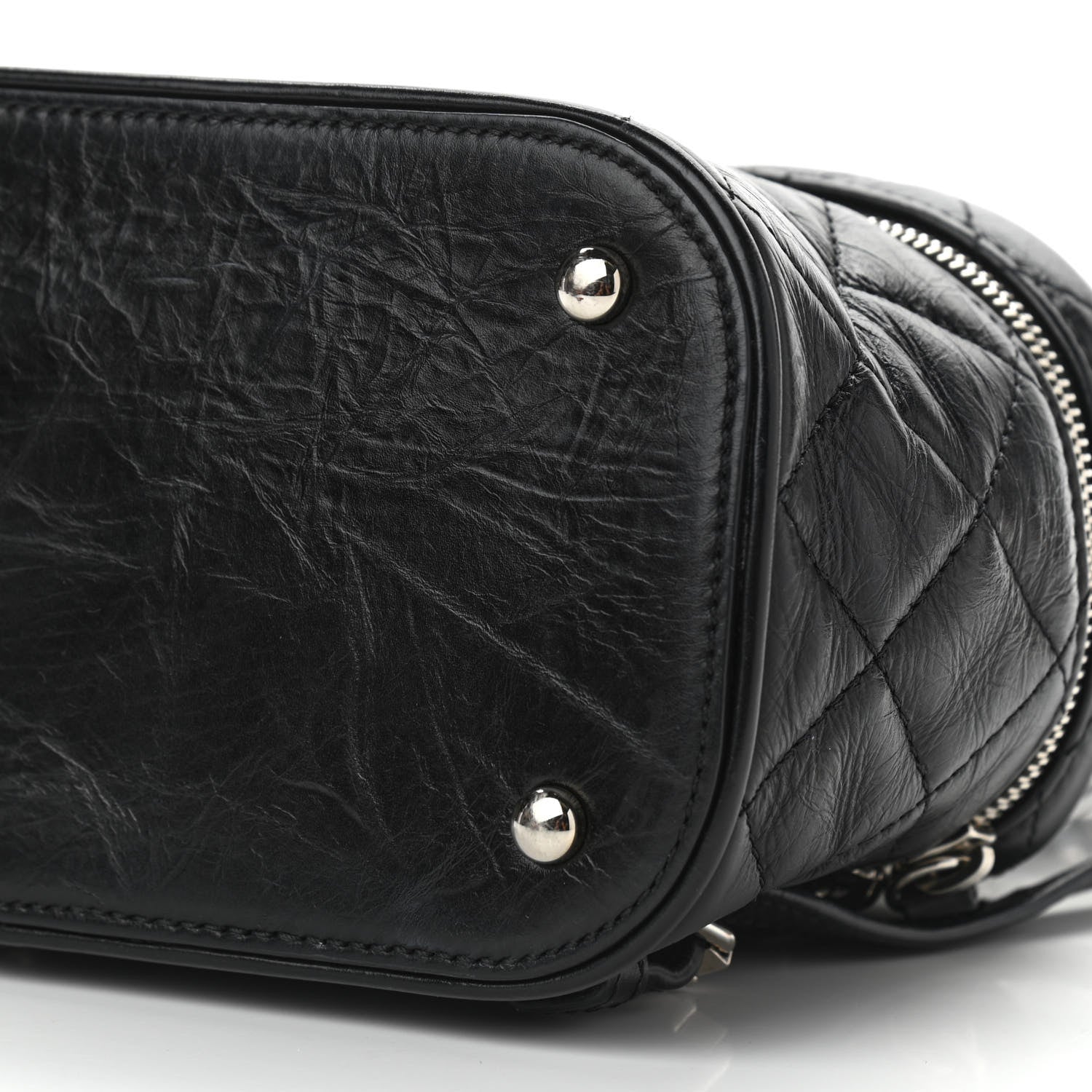 Chanel Crumpled Calfskin PVC Quilted Backpack Black 10 of 10