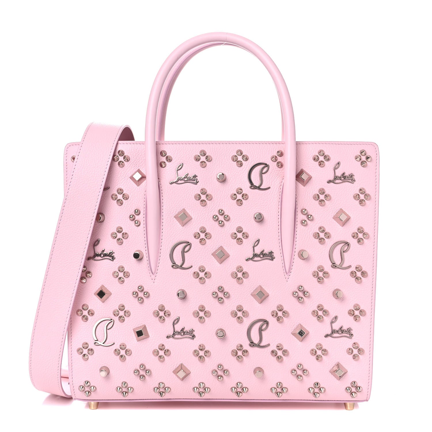 Christian Louboutin Calfskin Spikes Loubinthesky Medium Paloma Pink 1 of 12