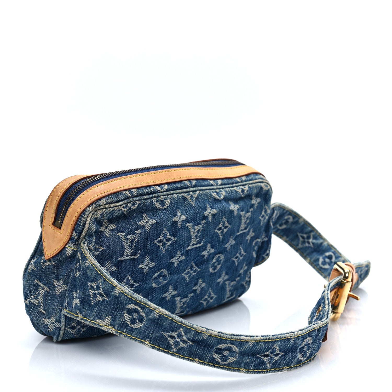 Louis Vuitton Monogram Denim Bum Bag Blue 3 of 9