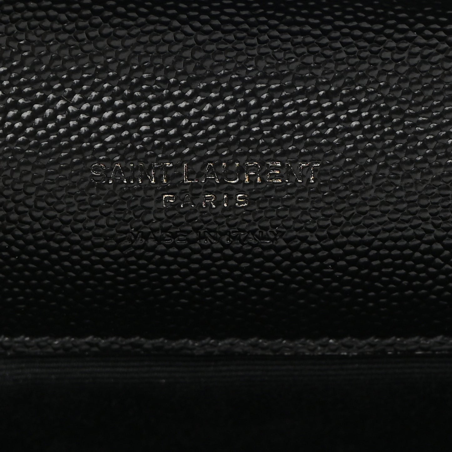 Grain De Poudre Textured Mixed Matelasse Triquilt Monogram Clutch Black