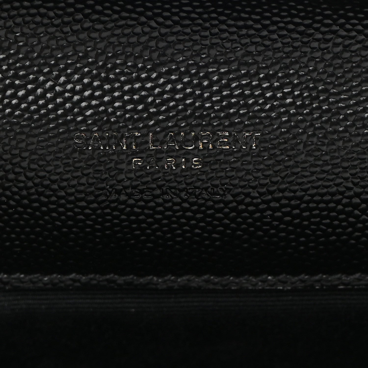 Saint Laurent Grain De Poudre Textured Mixed Matelasse Triquilt Monogram Clutch Black 6 of 9