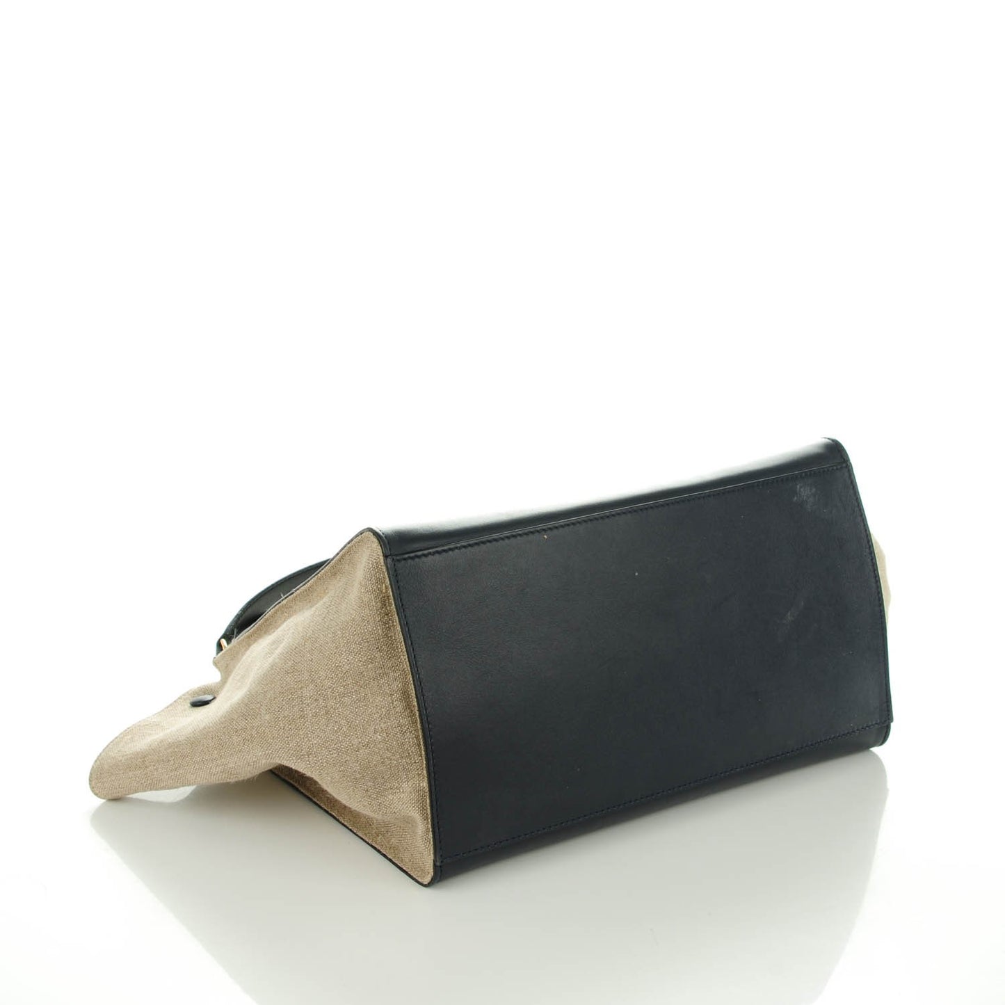 Smooth Calfskin Canvas Medium Trapeze Navy Blue