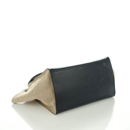 Celine Smooth Calfskin Canvas Medium Trapeze Navy Blue 4 of 9