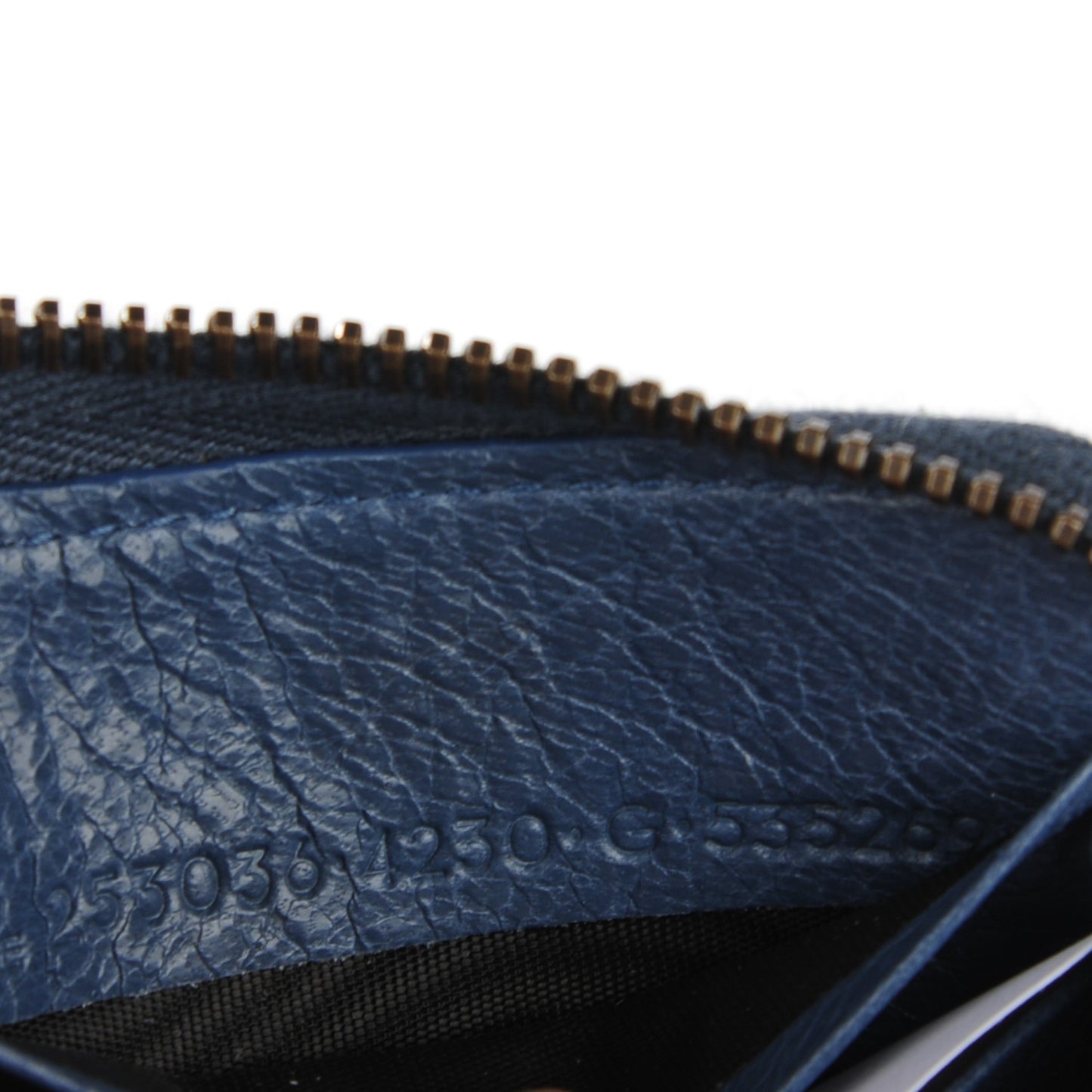Agneau Classic Hardware Continental Zip Around Wallet Bleu Persan