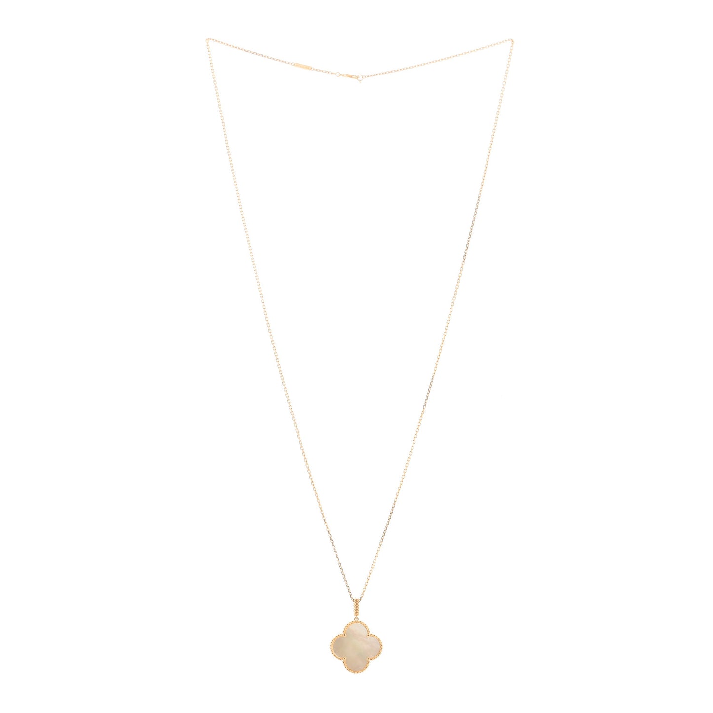 18K Yellow Gold Mother of Pearl Magic Alhambra Long Necklace