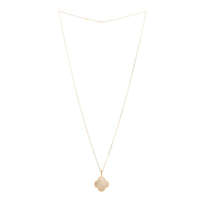 Van Cleef & Arpels 18K Yellow Gold Mother of Pearl Magic Alhambra Long Necklace 2 of 5