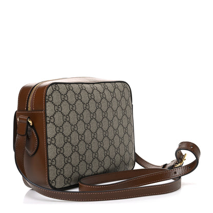 Gucci GG Supreme Monogram Small Horsebit 1955 Shoulder Bag Beige Brown Sugar 2 of 9