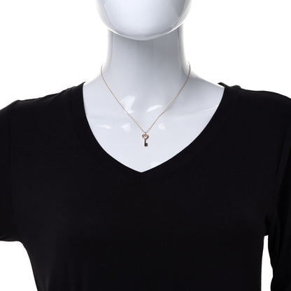Tiffany 18K Rose Gold Mini Heart Key Pendant Necklace 2 of 5