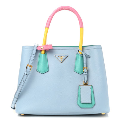 Prada Saffiano Cuir Small Double Bag Astrale Giada Multicolor 1 of 9