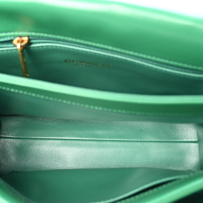 Chanel Lambskin Quilted Medium Color Match Flap Green 5 of 10