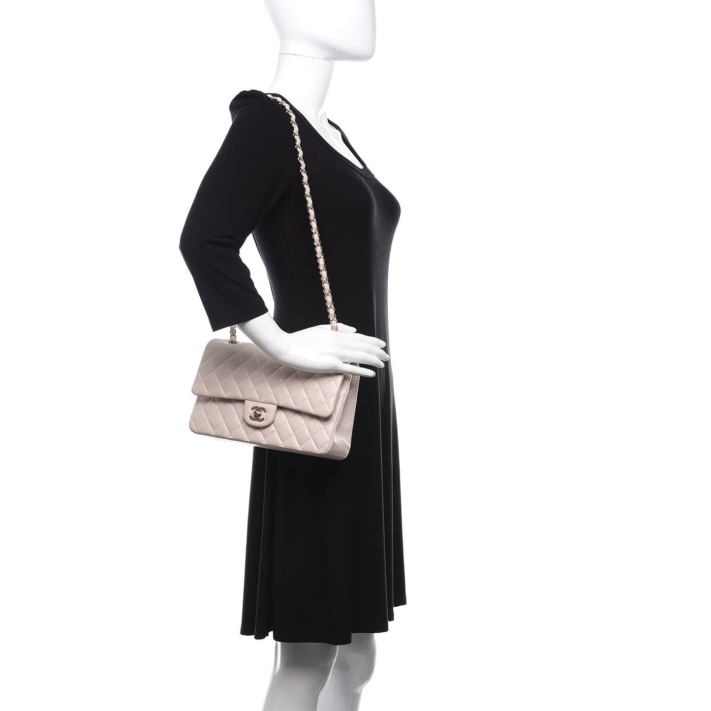 Lambskin Quilted Medium Double Flap Pink