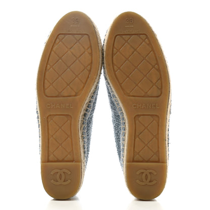 Chanel Terry Cloth CC Espadrilles 39 Blue Black 5 of 8