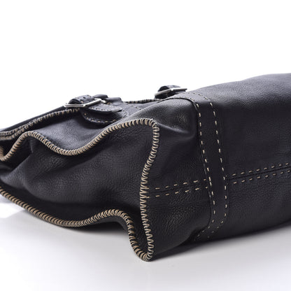Fendi Calfskin Romano Selleria Tote Black 7 of 8