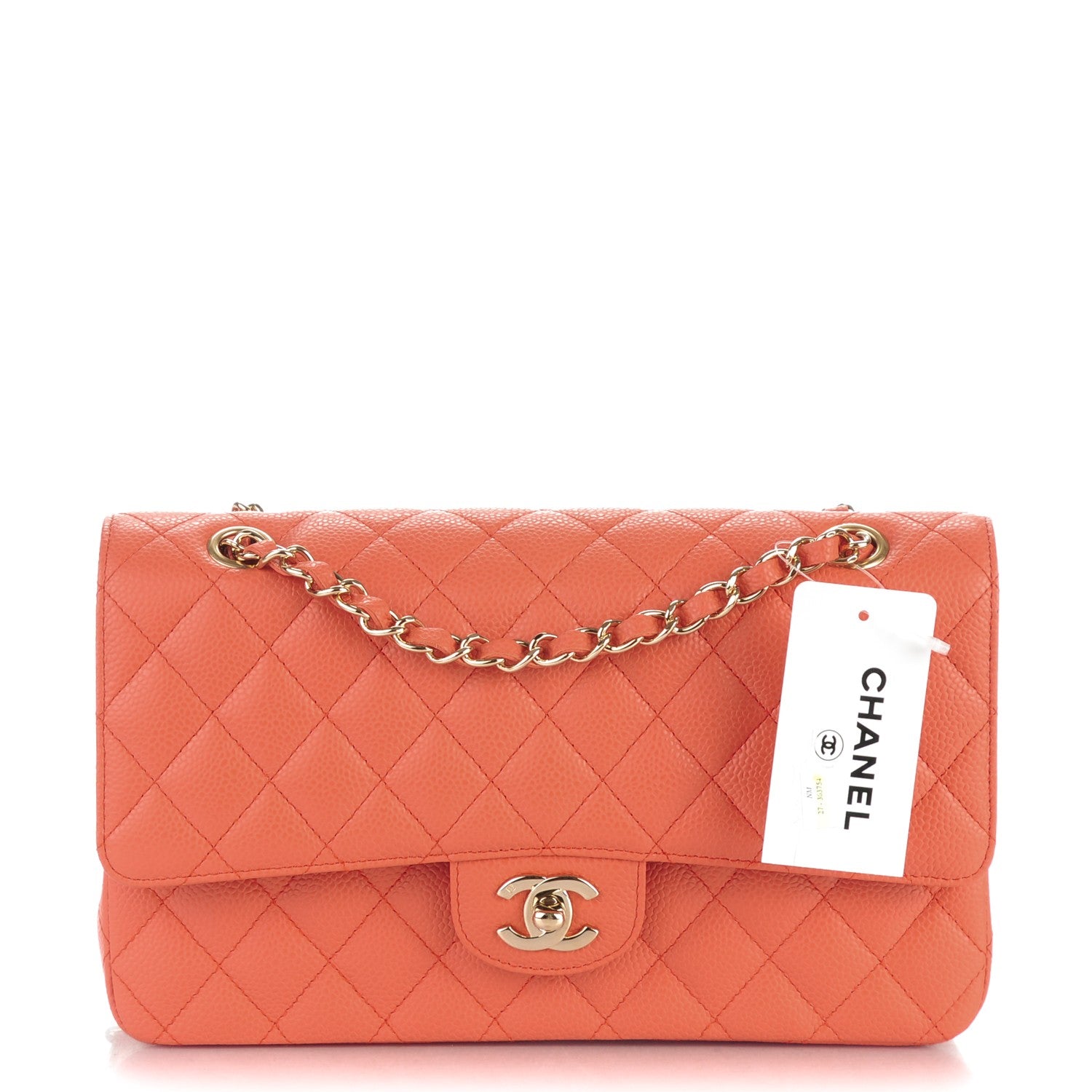 Chanel Caviar Quilted Medium Double Flap Pink 1 of 8