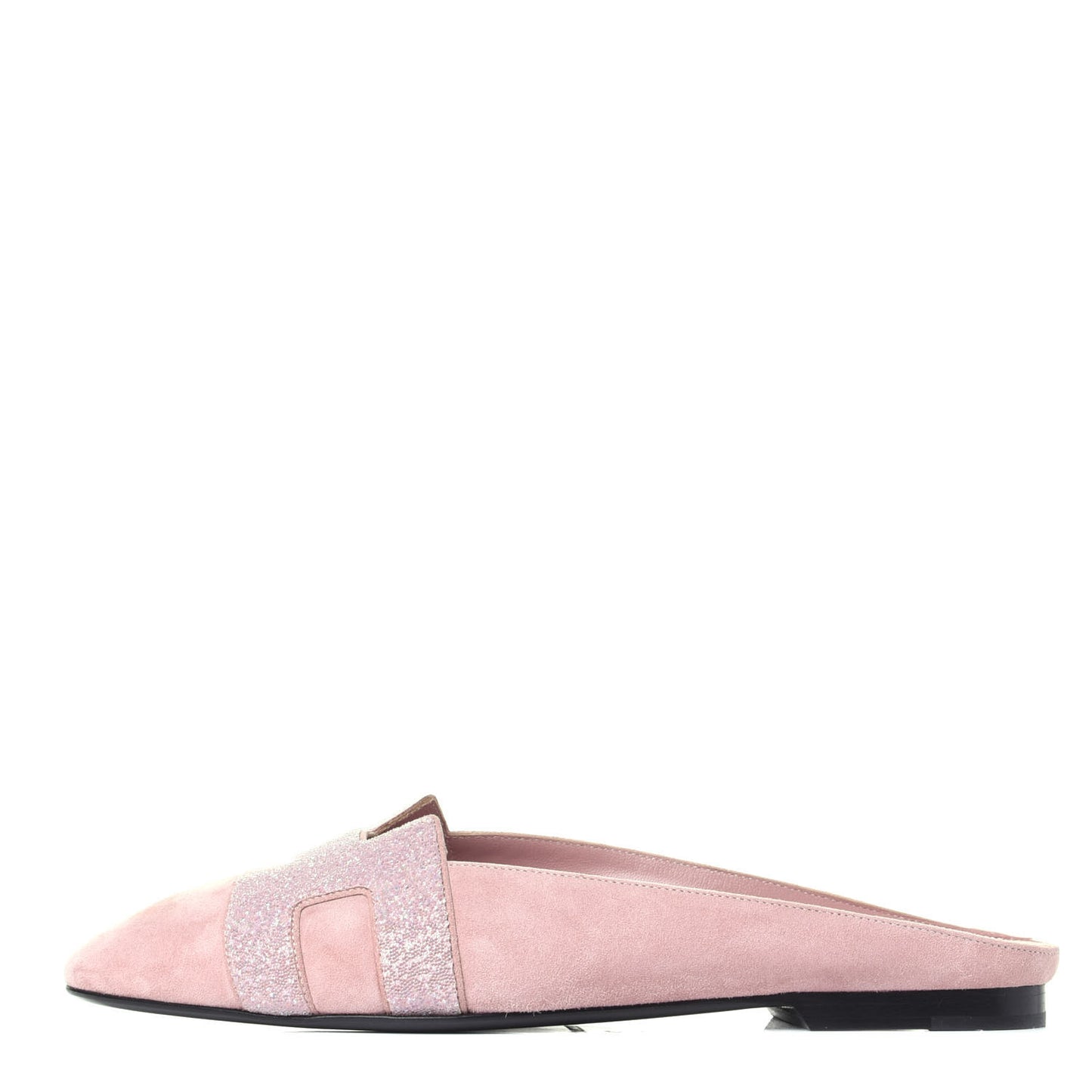 Suede Goatskin Crystal Roxane Mules 36 Rose