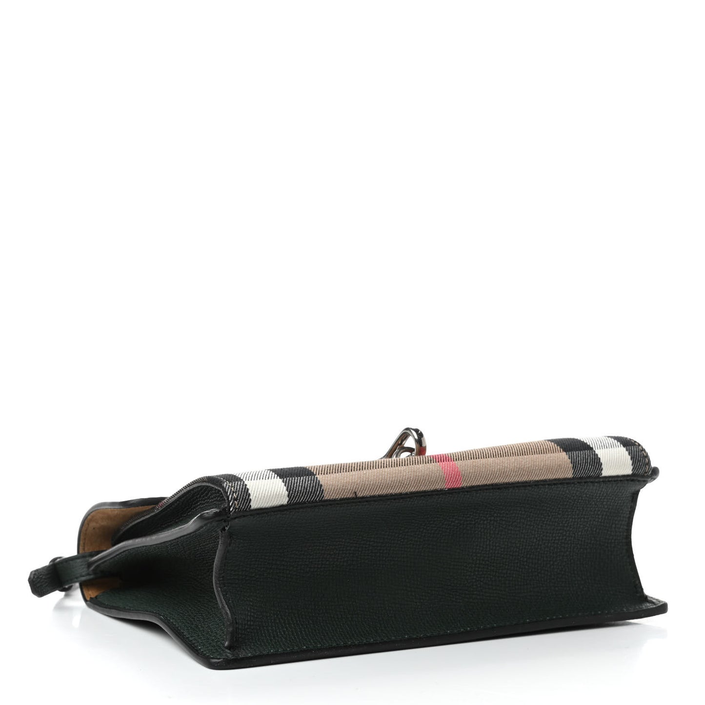 Derby Calfskin House Check Small Macken Crossbody Bag Dark Bottle Green