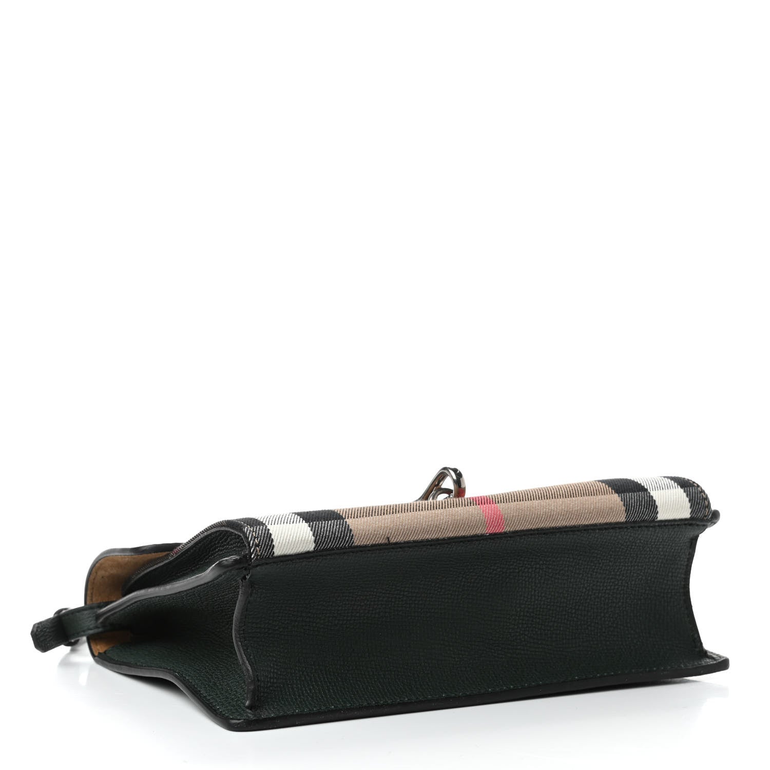 Burberry Derby Calfskin House Check Small Macken Crossbody Bag Dark Bottle Green 3 of 4