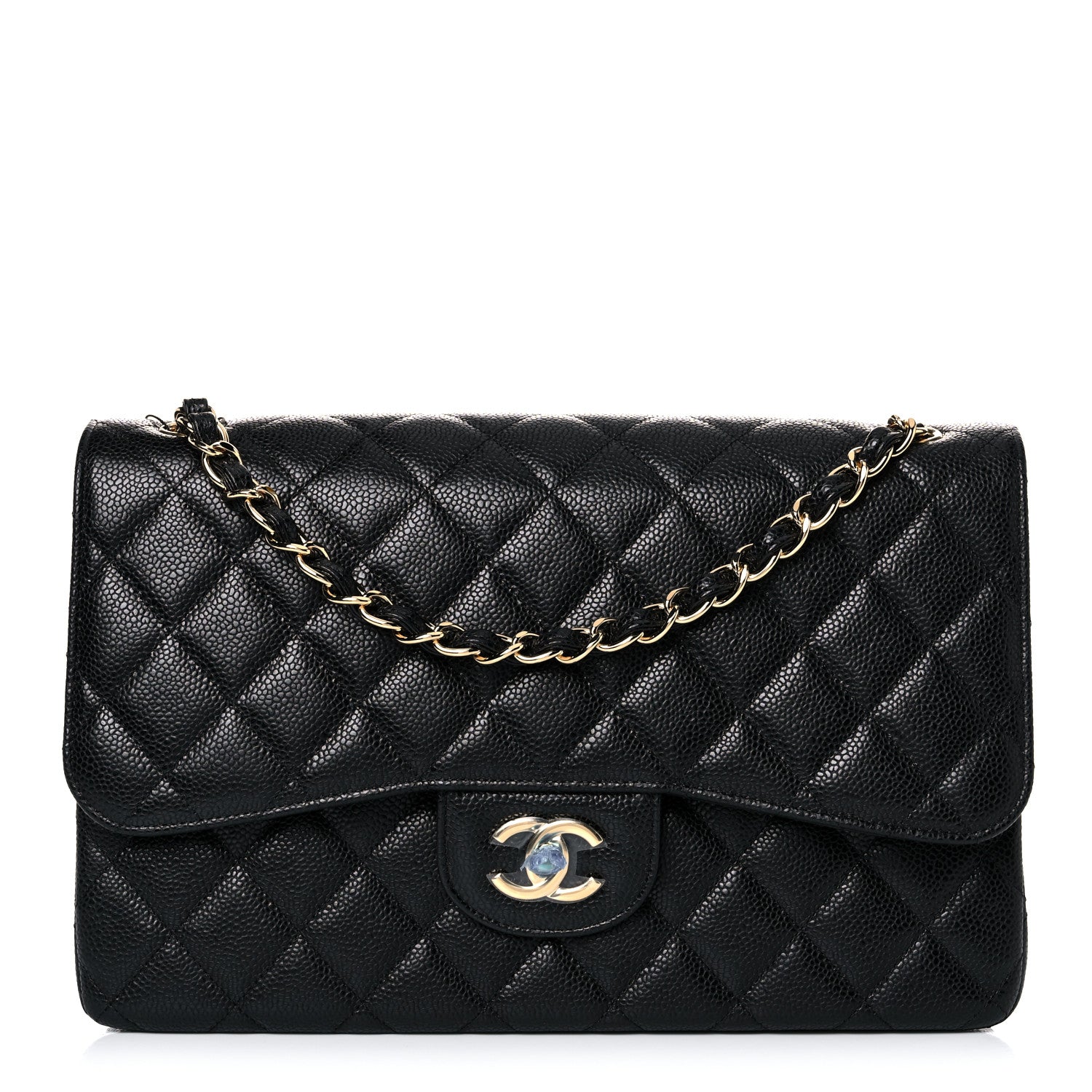 Chanel Caviar Quilted Jumbo Double Flap Black 1 of 10