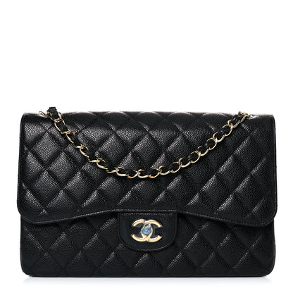 Chanel Caviar Quilted Jumbo Double Flap Black 1 of 10