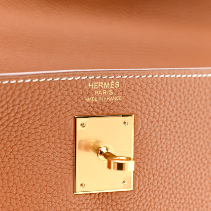 Hermes Togo Kelly Retourne 32 Gold 6 of 11