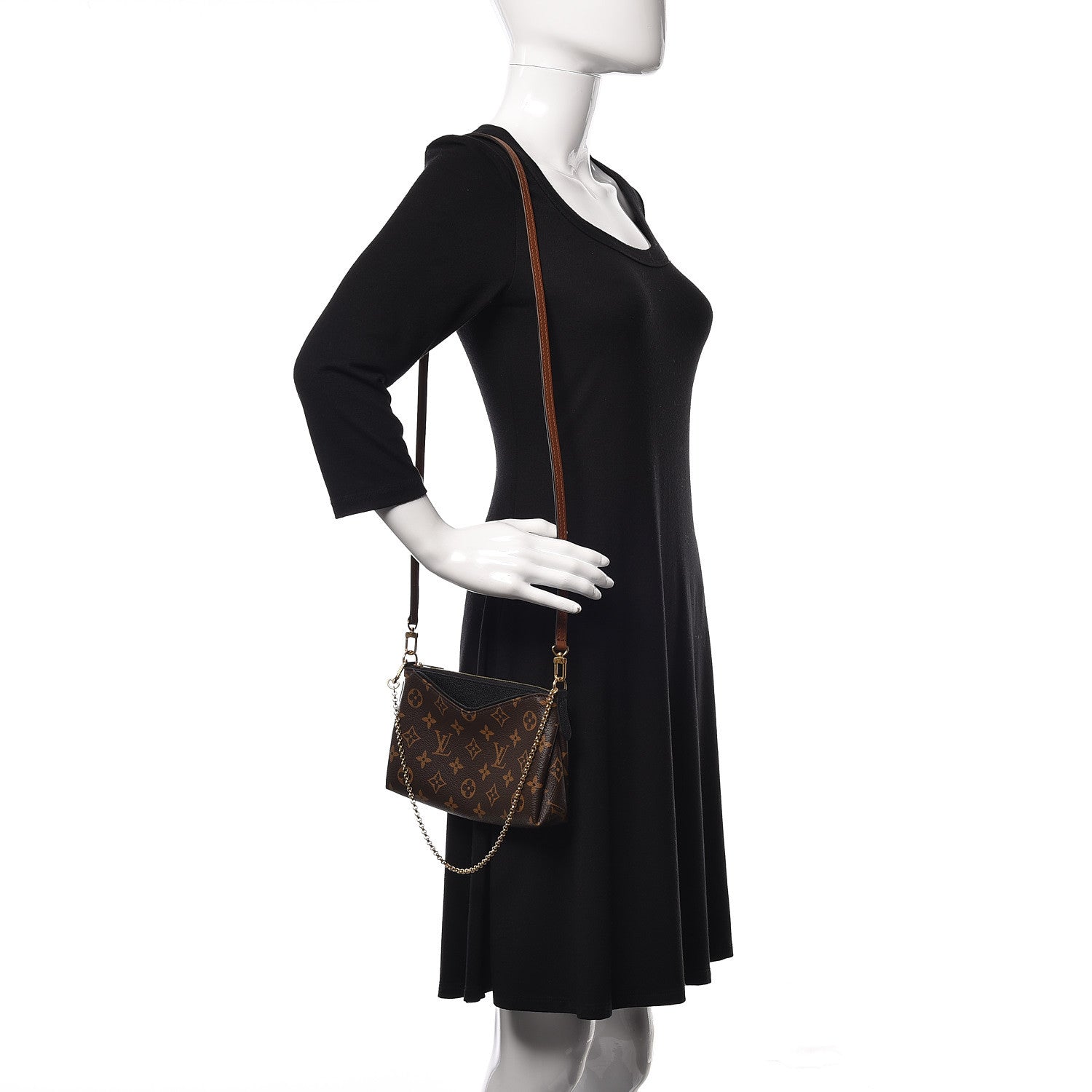 Louis Vuitton Monogram Pallas Clutch Black 2 of 11