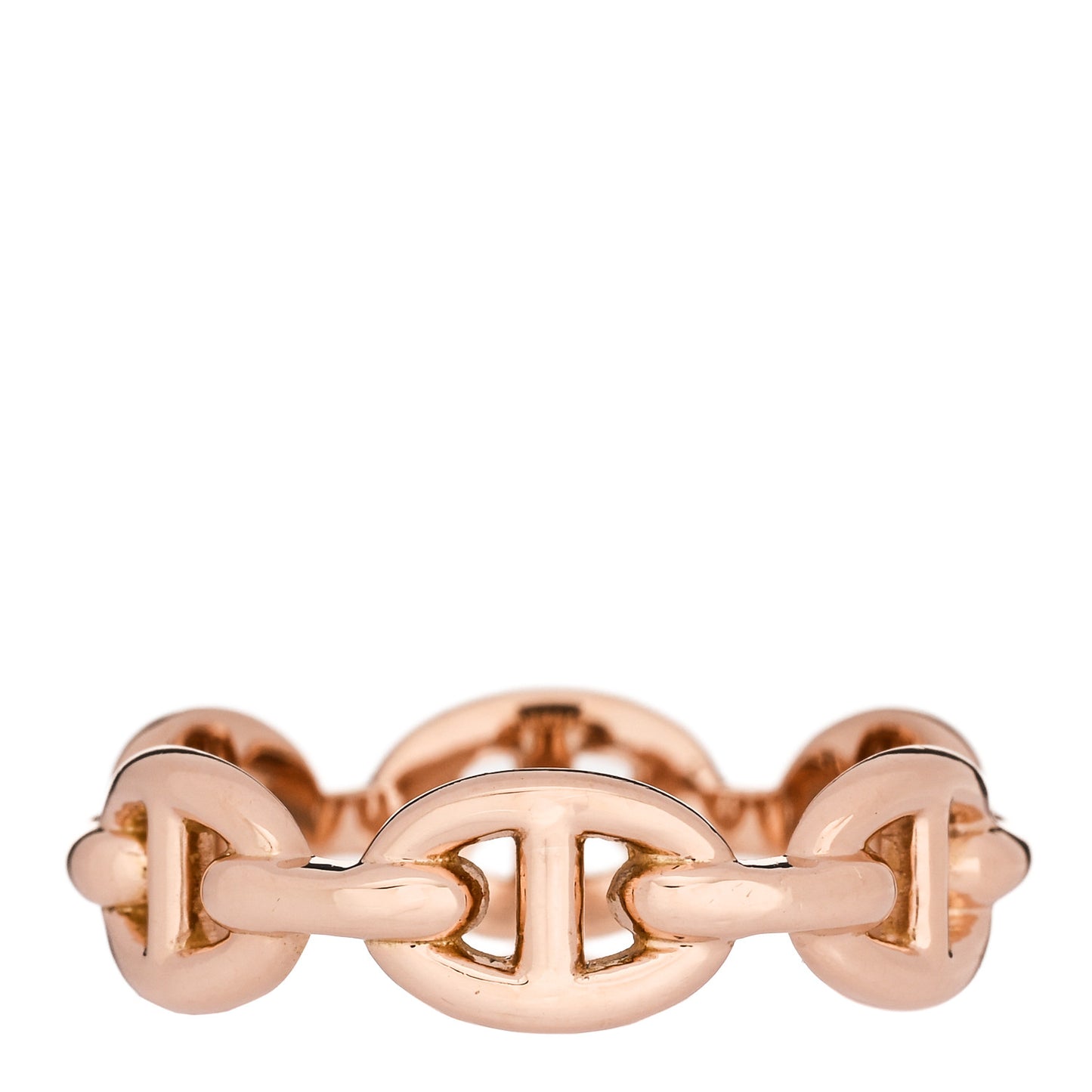 18K Rose Gold PM Chaine d'Ancre Enchainee Ring 54 6.75