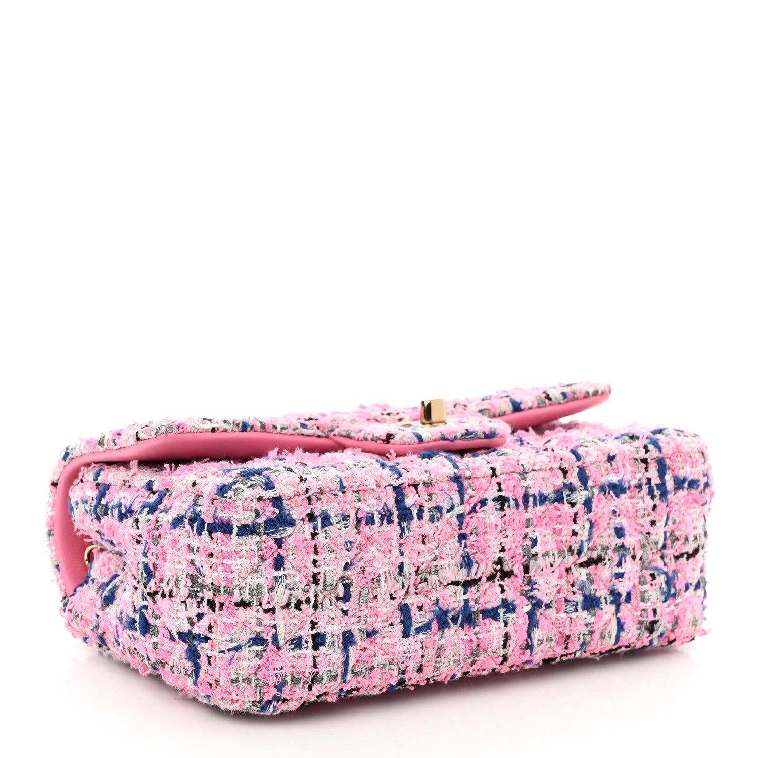 Chanel Tweed Quilted Mini Rectangular Flap Pink Multicolor 4 of 11