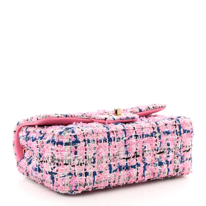 Chanel Tweed Quilted Mini Rectangular Flap Pink Multicolor 4 of 11