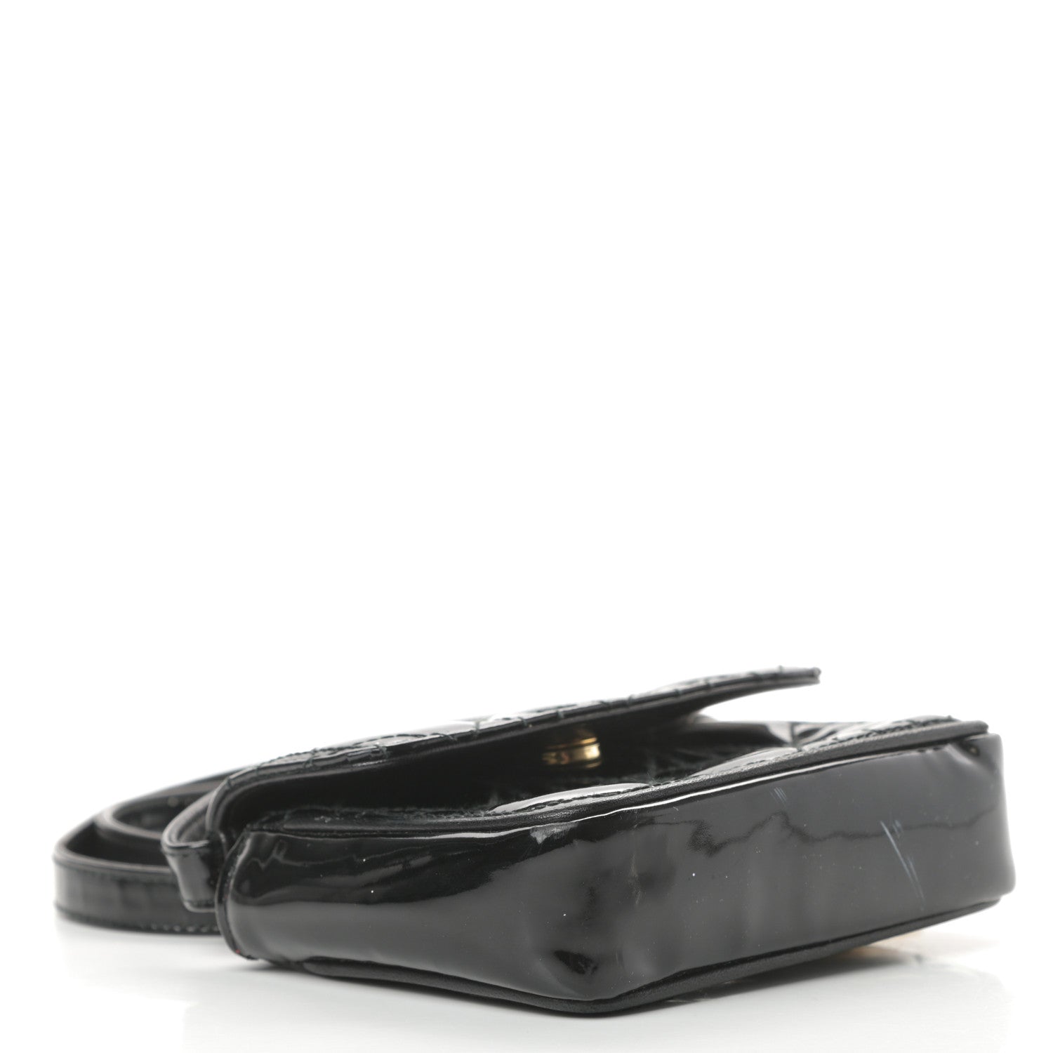 Christian Dior Patent Cannage Mini Crossbody Pouch Black 4 of 12