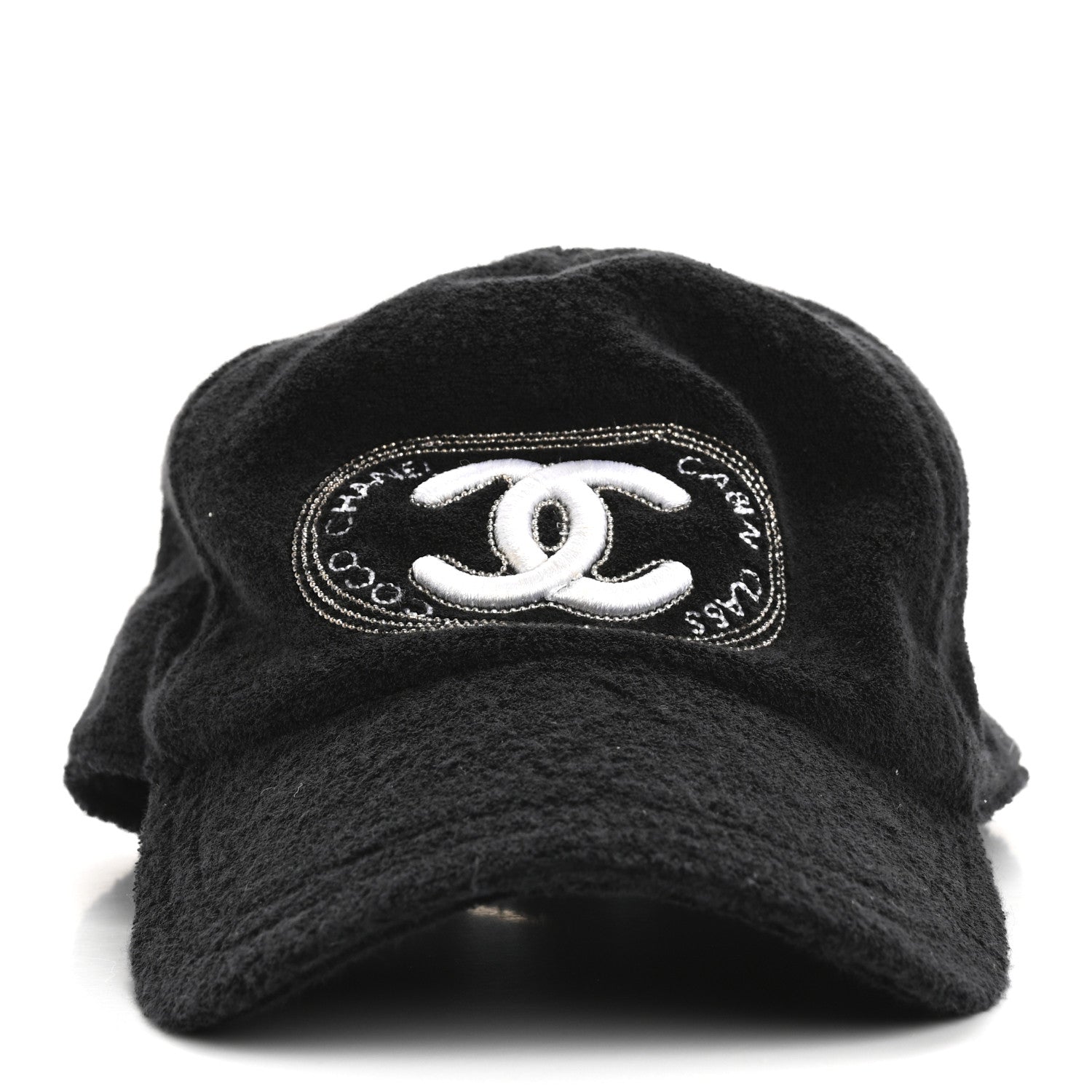 Chanel Terry Cotton CC Logo Hat Cap M Black 3 of 11