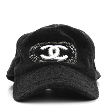 Chanel Terry Cotton CC Logo Hat Cap M Black 3 of 11
