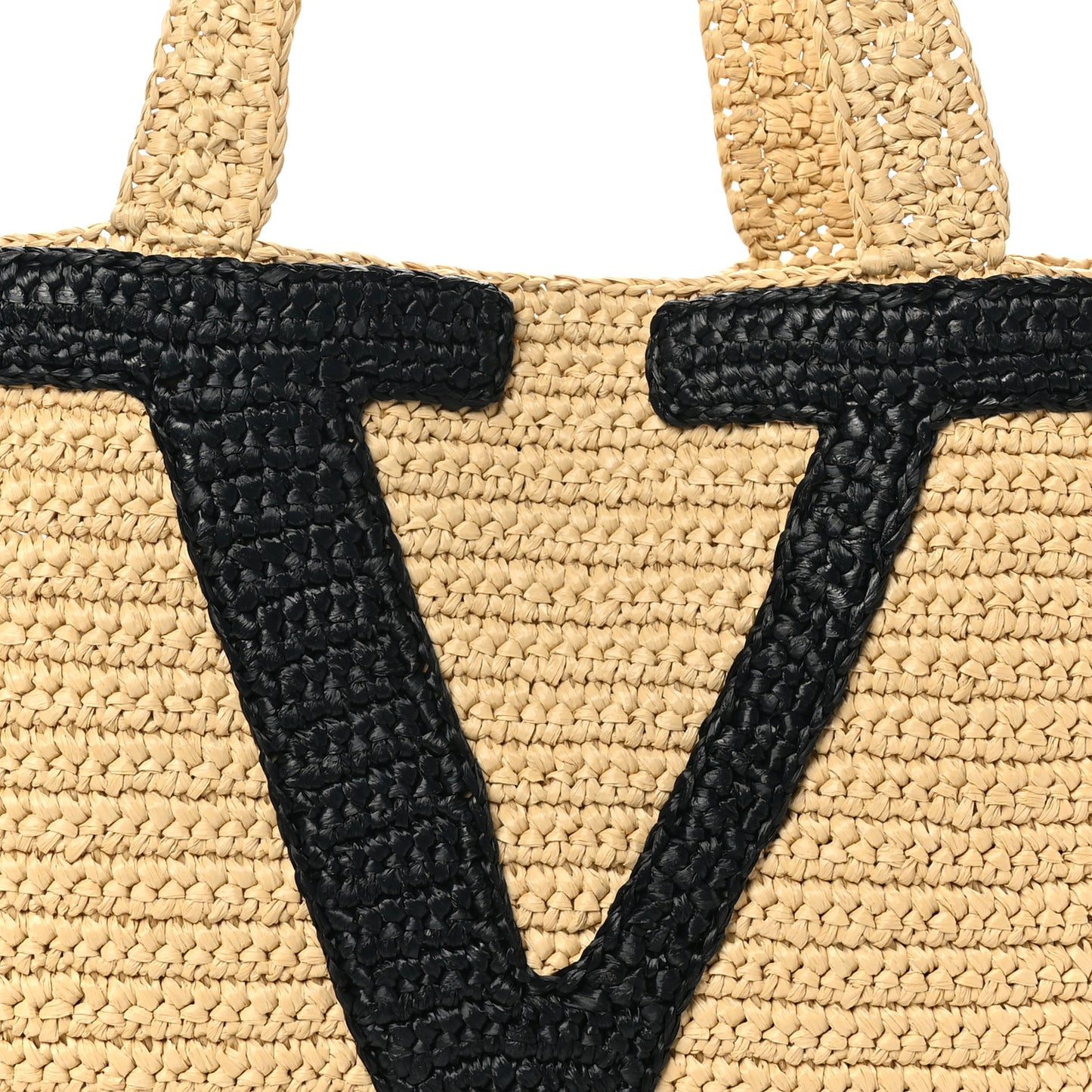 Raffia Large Viva Superstar Shopping Tote Natural Black
