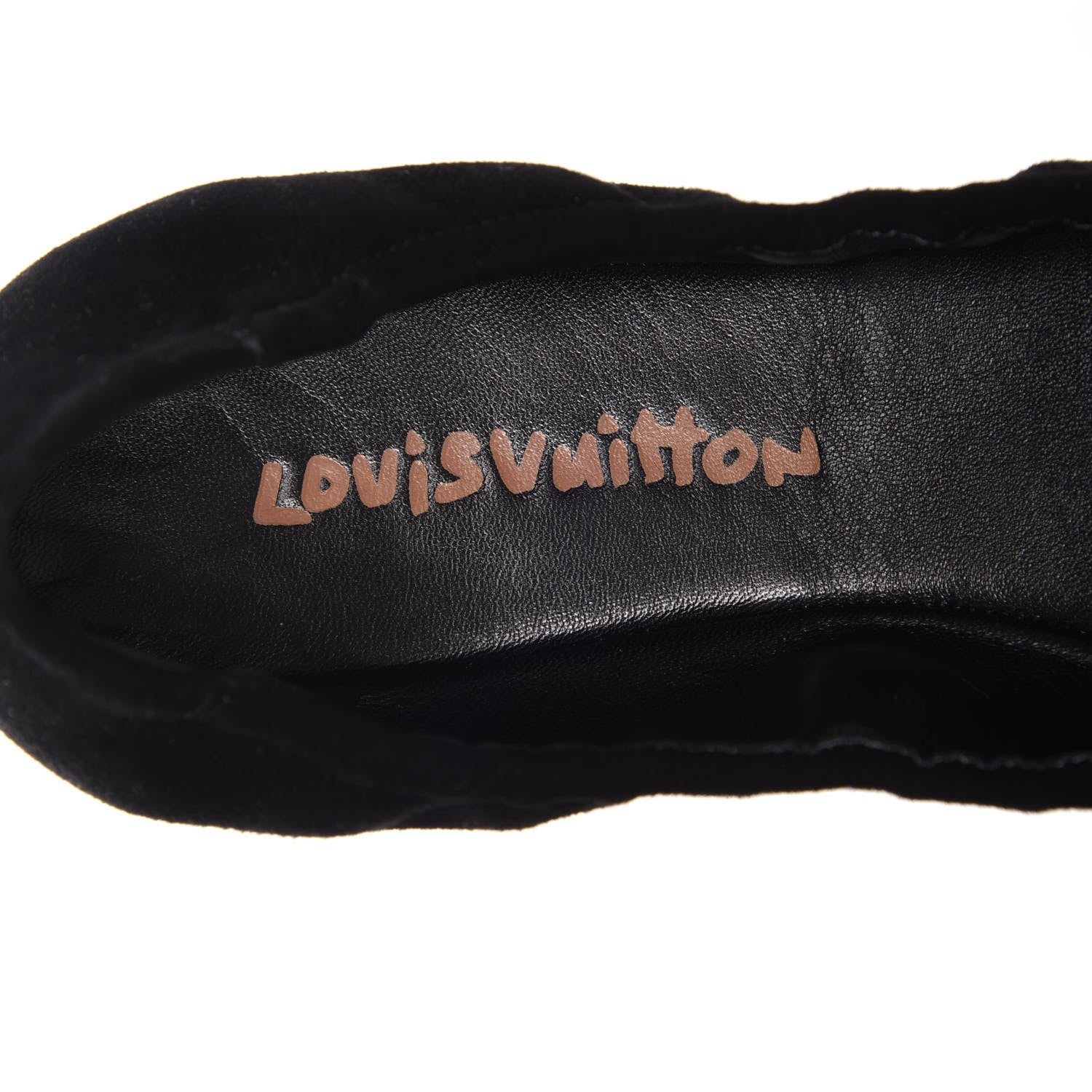 Louis Vuitton Suede Satin Leopard Mimi Bow Ballerina Flats 38.5 Black 8 of 13